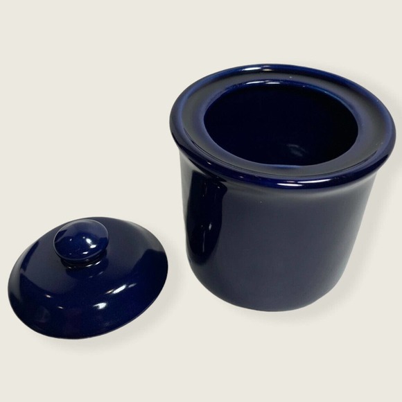 Newcor Stoneware Sugar And Creamer Set Cobalt Blue China Mid Century Modern - Picture 9 of 12